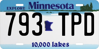 MN license plate 793TPD
