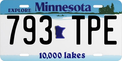 MN license plate 793TPE