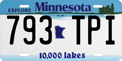 MN license plate 793TPI