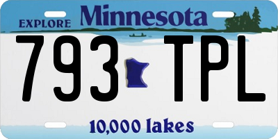 MN license plate 793TPL