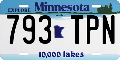 MN license plate 793TPN