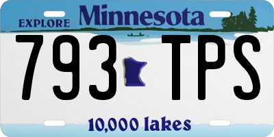 MN license plate 793TPS