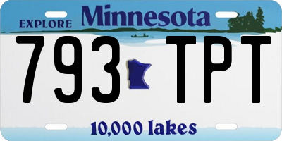 MN license plate 793TPT