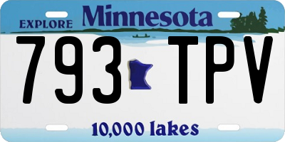 MN license plate 793TPV