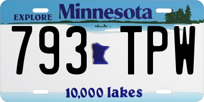 MN license plate 793TPW