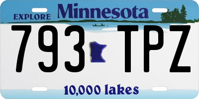 MN license plate 793TPZ
