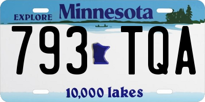 MN license plate 793TQA