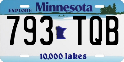 MN license plate 793TQB
