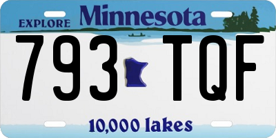 MN license plate 793TQF