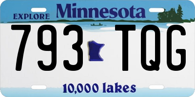 MN license plate 793TQG