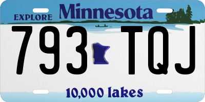 MN license plate 793TQJ