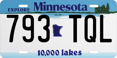 MN license plate 793TQL