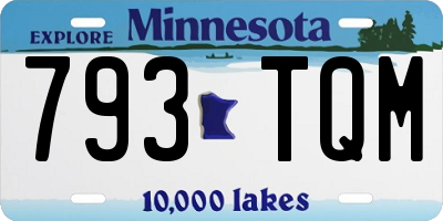 MN license plate 793TQM