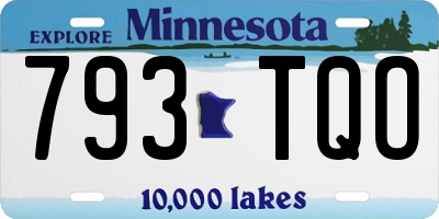 MN license plate 793TQO