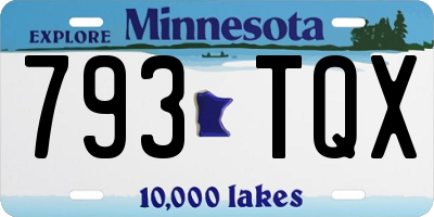 MN license plate 793TQX