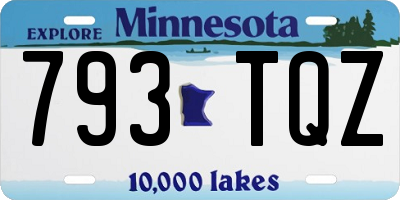 MN license plate 793TQZ