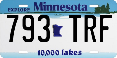 MN license plate 793TRF
