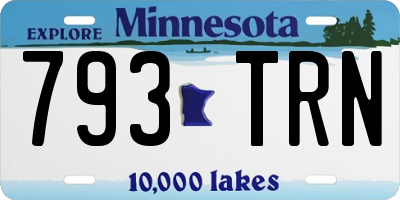 MN license plate 793TRN