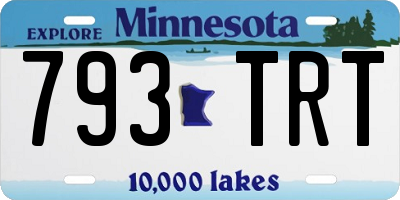 MN license plate 793TRT