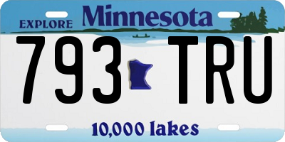 MN license plate 793TRU