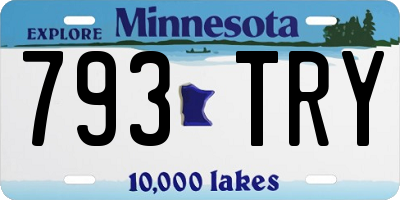 MN license plate 793TRY