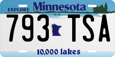 MN license plate 793TSA