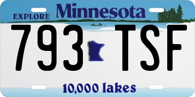 MN license plate 793TSF