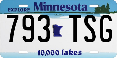 MN license plate 793TSG
