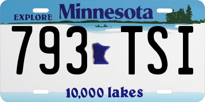 MN license plate 793TSI