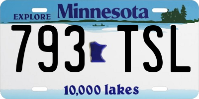 MN license plate 793TSL