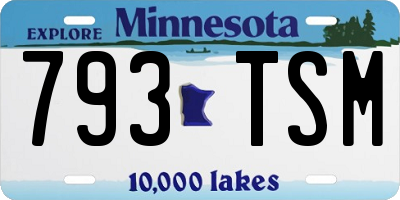 MN license plate 793TSM