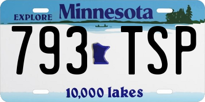 MN license plate 793TSP