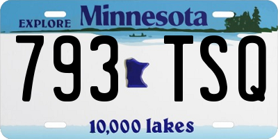 MN license plate 793TSQ