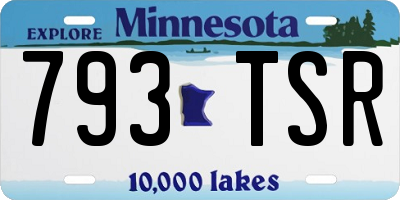 MN license plate 793TSR
