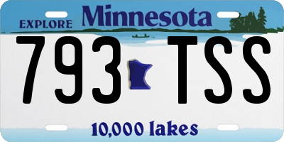 MN license plate 793TSS