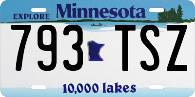 MN license plate 793TSZ