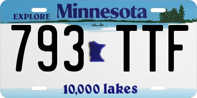 MN license plate 793TTF