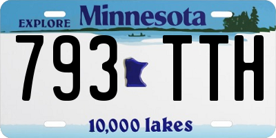 MN license plate 793TTH