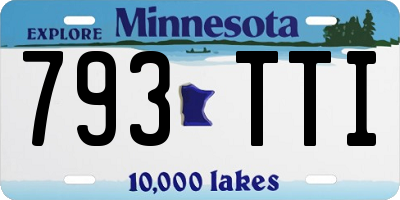 MN license plate 793TTI