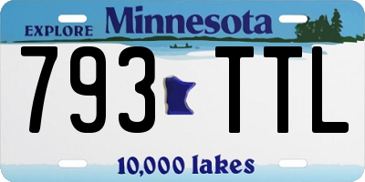 MN license plate 793TTL