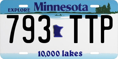 MN license plate 793TTP