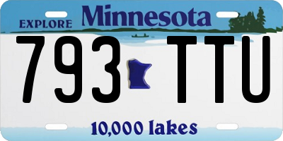 MN license plate 793TTU