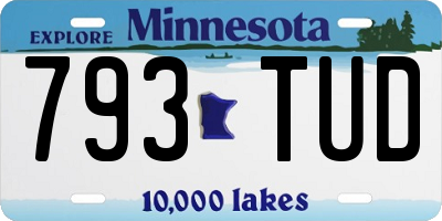 MN license plate 793TUD