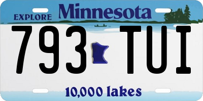 MN license plate 793TUI