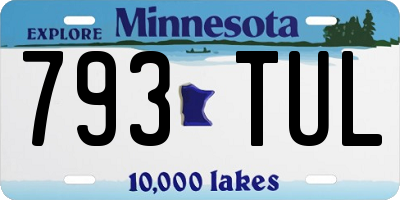 MN license plate 793TUL