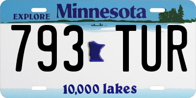 MN license plate 793TUR