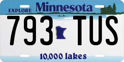 MN license plate 793TUS