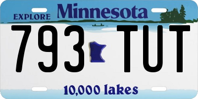 MN license plate 793TUT