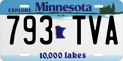 MN license plate 793TVA