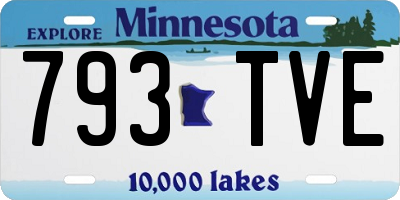 MN license plate 793TVE